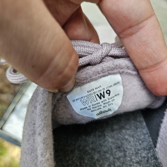 allbirds light purple Wool Runners white midsole size 9 - Picture 7 of 8